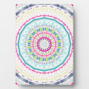 Plaque Photo mandala coloré
