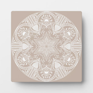 Plaque Photo Mandala en laine