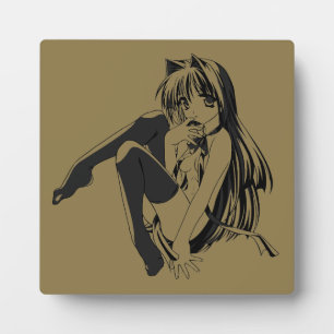 Plaque Photo Manga, Neko Catgirl Furry Kawaii Loli