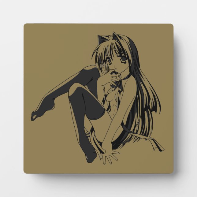 Plaque Photo Manga, Neko Catgirl Furry Kawaii Loli (Devant)