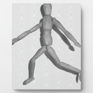 Plaque Photo Mannequin humain en bois