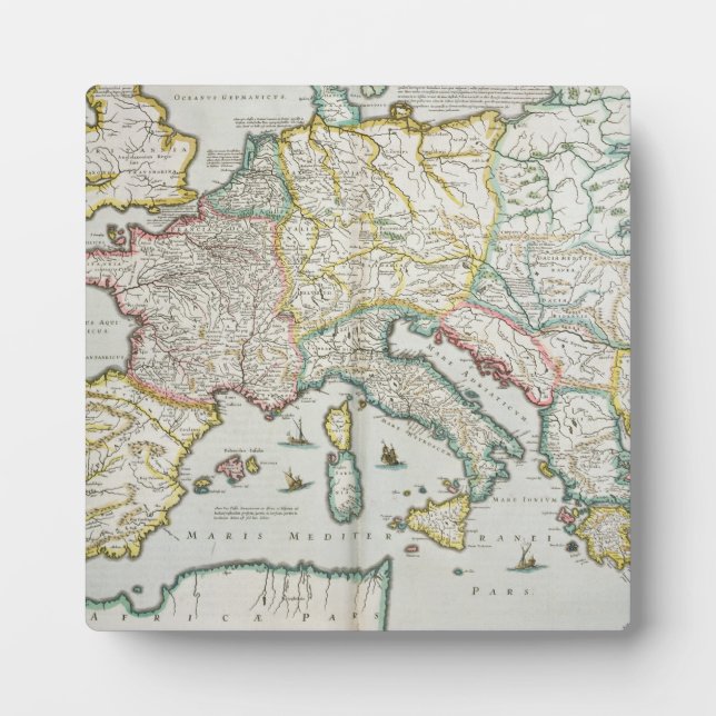 Plaque Photo Map of the Empire of Charlemagne (Devant)