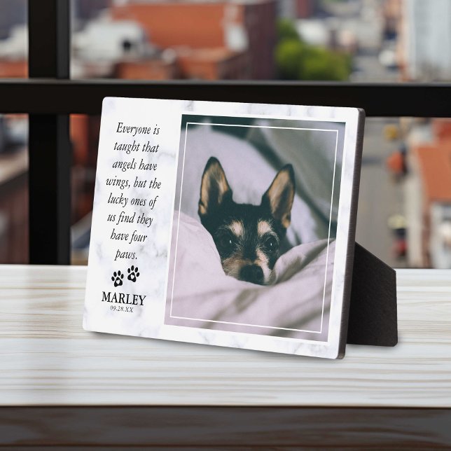 Plaque Photo Marble Pet Perdre Pet Pet Memorial Photo (Créateur téléchargé)