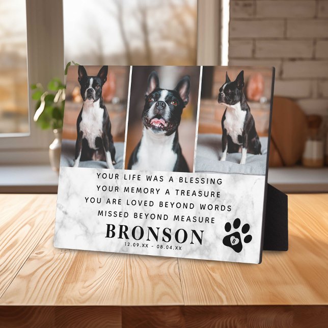 Plaque Photo Marbre Citation et Collage Photo en mémoire d'un a (Créateur téléchargé)