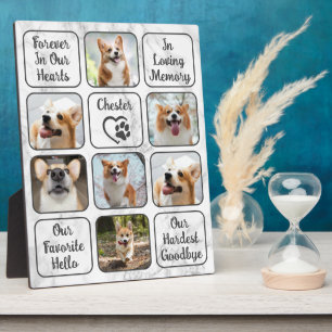 Plaque Photo Marbre Personnalisé pour Chien Défunt 7 Photos Vot