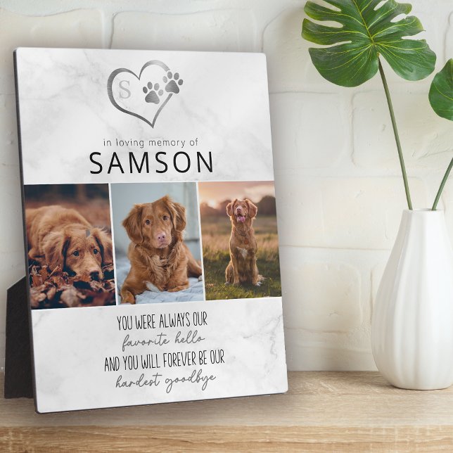 Plaque Photo Marbre Préféré Bonjour Au revoir le plus dur Mémor (Créateur téléchargé)