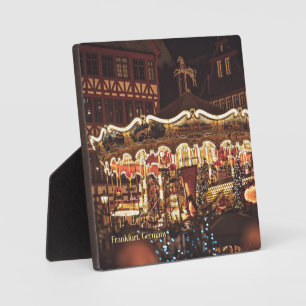Plaque Photo Marché de Noël, Francfort, Allemagne