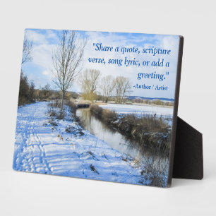 Plaque Photo Marche d'hiver en anglais de Riverside - Personnal