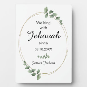 Plaque Photo Marcher avec Jéhovah depuis le baptême Eucalyptus