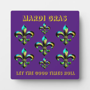 Plaque Photo Mardi Gras Fleur De Lis