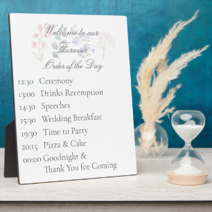 Plaque Photo Mariage bohème aux fleurs sauvages romantiques Ord