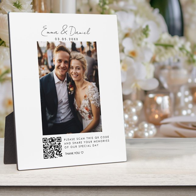 Plaque Photo Mariage de code QR photo (Créateur téléchargé)