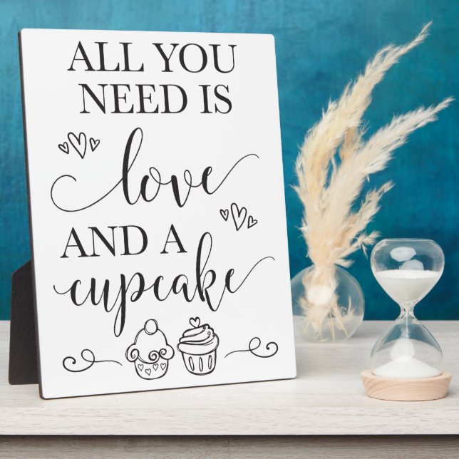 Plaque Photo Mariage de dessert Cupcake avec Easel (Côté)