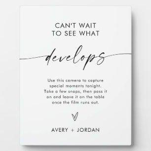 Plaque Photo Mariage Disposable Caméra Signal, Mariage Jeu Phot