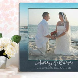 Plaque photo Mariage encadrée par l'Arrière - plan