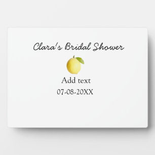 Plaque Photo Mariage lemon simple moderne minimaliste rustique