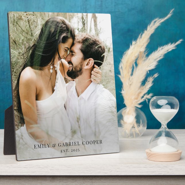 Plaque Photo Mariage photo de couple marié neuf acrylique (Côté)