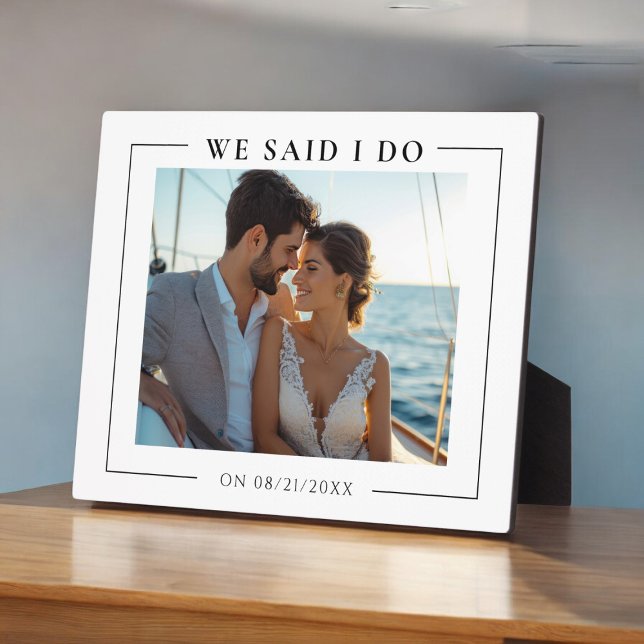 Plaque Photo Mariage photo Garde moderne (We said i do wedding photo  keepsake  with date of your wedding, ideal special gift keepsake)
