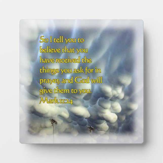 Plaque Photo Mark 11:24 (Devant)