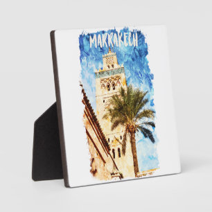 Plaque Photo Marrakech Maroc Vintage voyage