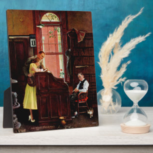 Plaque Photo Marriage license by Norman Rockwell