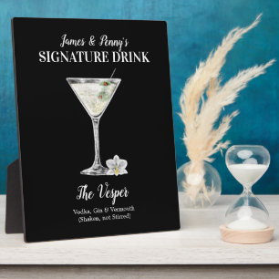 Plaque Photo Martini Classique • PERSONNALISER ce Cocktail de S