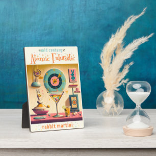 Plaque Photo Martini lapin atomique Futuriste du milieu du sièc
