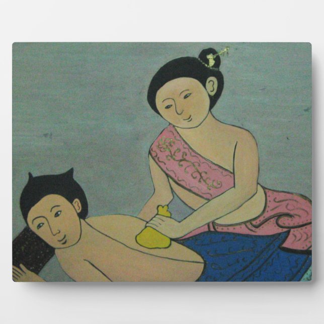 Plaque Photo Massage traditionnel thaïlandais (Devant)