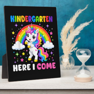 Plaque Photo Maternelle me voilà Licorne Rentrée scolaire