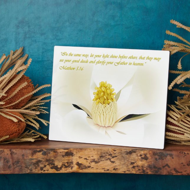 Plaque Photo Mathew 5:16 Inspirational (Côté)