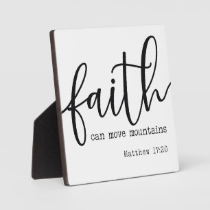 Plaque Photo Matthieu 17:20 Faith Bible Verse Ferme Panneau