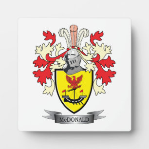 Plaque Photo McDonald Family Crest Coat of Arms