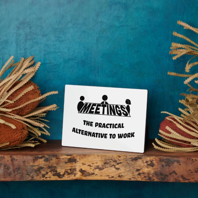 Plaque Photo Meetings, the practical alternative to work (Côté)