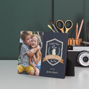 Plaque Photo Meilleur Bonus Papa Par Par Par   Golf Stepdad Pho
