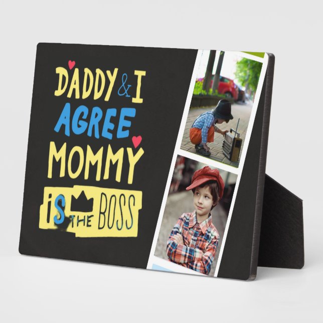 Plaque Photo MEILLEUR cadeau pour DADS! Ajouter Photos - Les Pè (Côté)