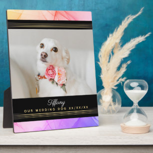 Plaque Photo Meilleur Chien Mariage Nommé Modèle photo Rose vio