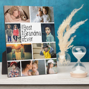 Plaque Photo Meilleur Collage photo de grand-mère