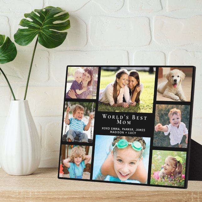 Plaque Photo Meilleur Collage Photo de Maman (Créateur téléchargé)