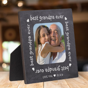 Plaque Photo Meilleur Grand-Père Jamais Cadre Texte Tableau De 