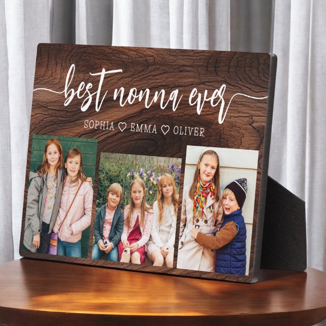 Plaque Photo Meilleur Nonna jamais - Petits-enfants Bois Photo  (Créateur téléchargé)