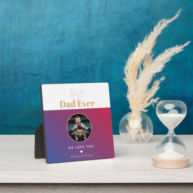 Plaque Photo Meilleur papa (Insitu)