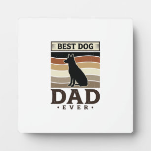 Plaque Photo Meilleur papa chien de tous les temps Design vinta