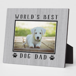 Plaque Photo Meilleur Papa Chien du Monde Empreintes de Patte P