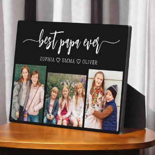 Plaque Photo Meilleur Papa Grand-Enfants Photo Collage