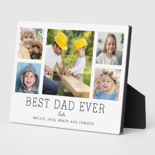 Plaque Photo Meilleur Papa Jamais 5 Photo Famille Collage Simpl