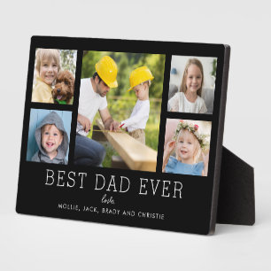 Plaque Photo Meilleur Papa Jamais 5 Photo Famille Collage Simpl