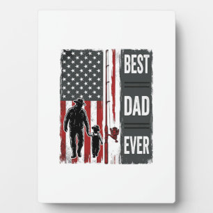 Plaque Photo Meilleur Papa Jamais Drapeau de Pêche Design Vecto