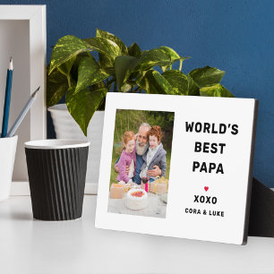 Plaque Photo Meilleur Papa photo personnalisée