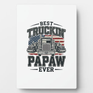 Plaque Photo Meilleur Papaw de camionnage jamais Vintage vecteu