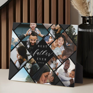 Plaque Photo Meilleur Père de Tous les Temps Cadeau de Collage